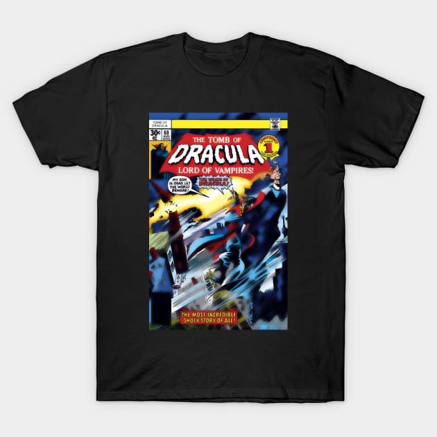 Dracula Comic T-Shirt by Psychosis Media